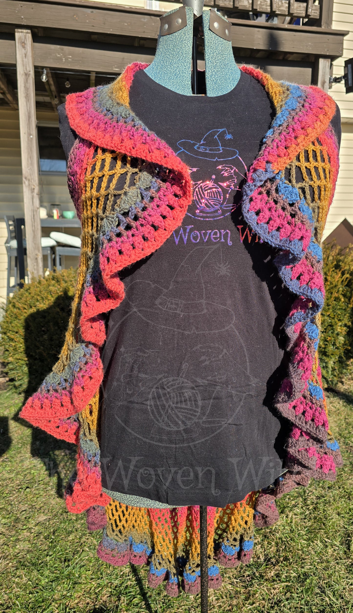 Sleeveless Lotus Duster Vest